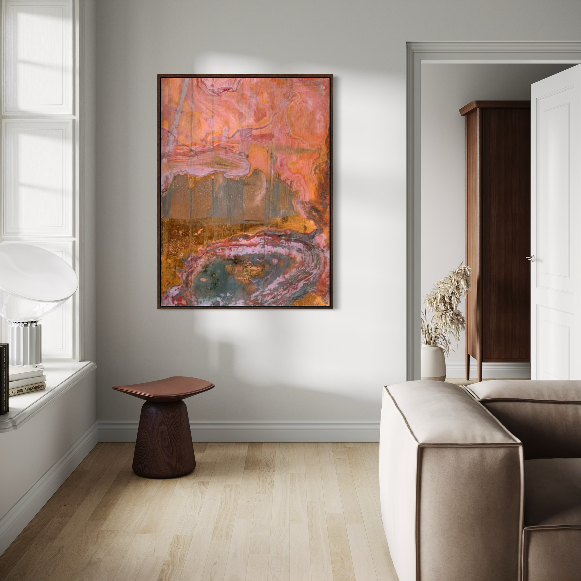Geode Sunset | Framed Canvas