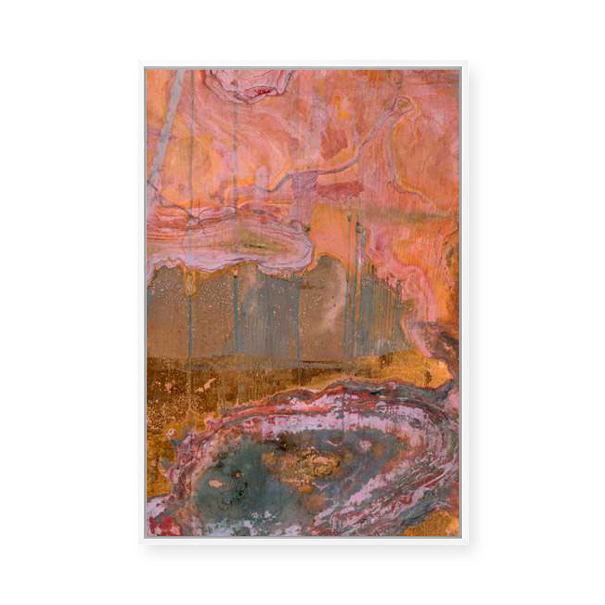Geode Sunset | Framed Canvas