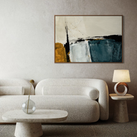 Geometric Ochre | Framed Canvas