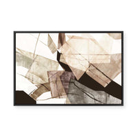 Geometric Harmony in Earth Tones | Framed Canvas