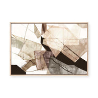 Geometric Harmony in Earth Tones | Framed Canvas