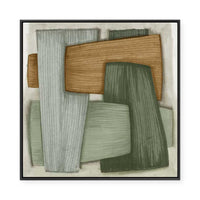 Geometric Harmony in Earth Tones | Framed Canvas