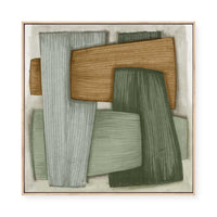 Geometric Harmony in Earth Tones | Framed Canvas
