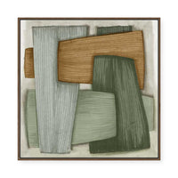 Geometric Harmony in Earth Tones | Framed Canvas