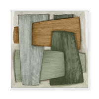 Geometric Harmony in Earth Tones | Framed Canvas