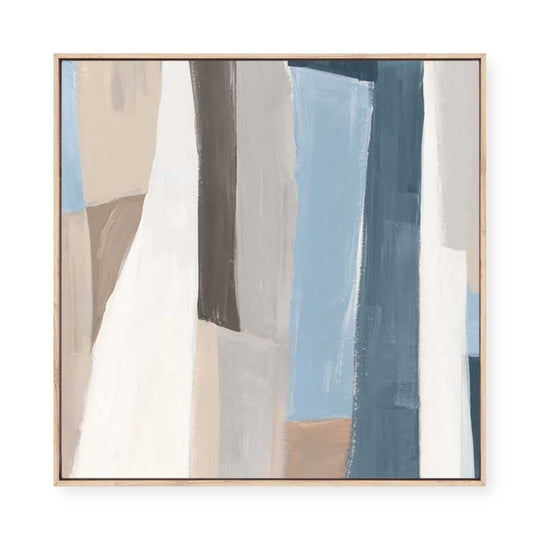 Geometric Harmony in Soft Hues II | Framed Canvas