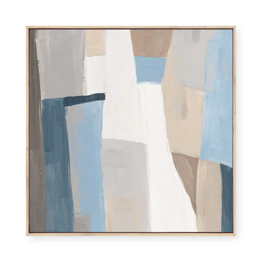 Geometric Harmony in Soft Hues I | Framed Canvas
