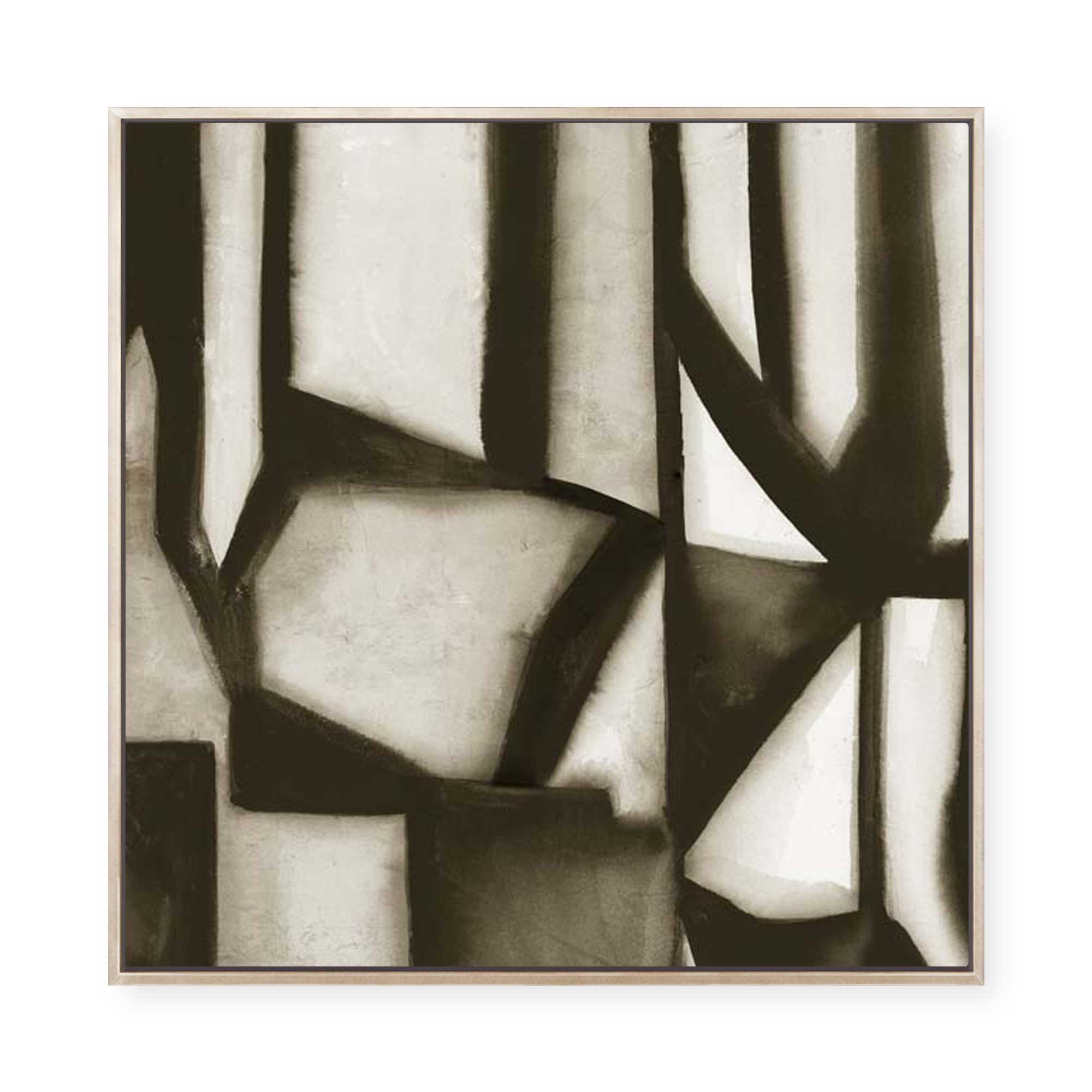 Geometric Shapes in Sepia II | Framed Canvas