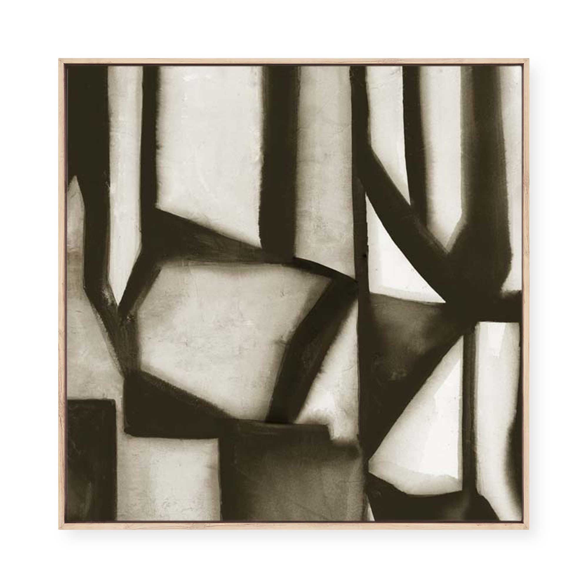 Geometric Shapes in Sepia II | Framed Canvas