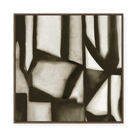 Geometric Shapes in Sepia II | Framed Canvas