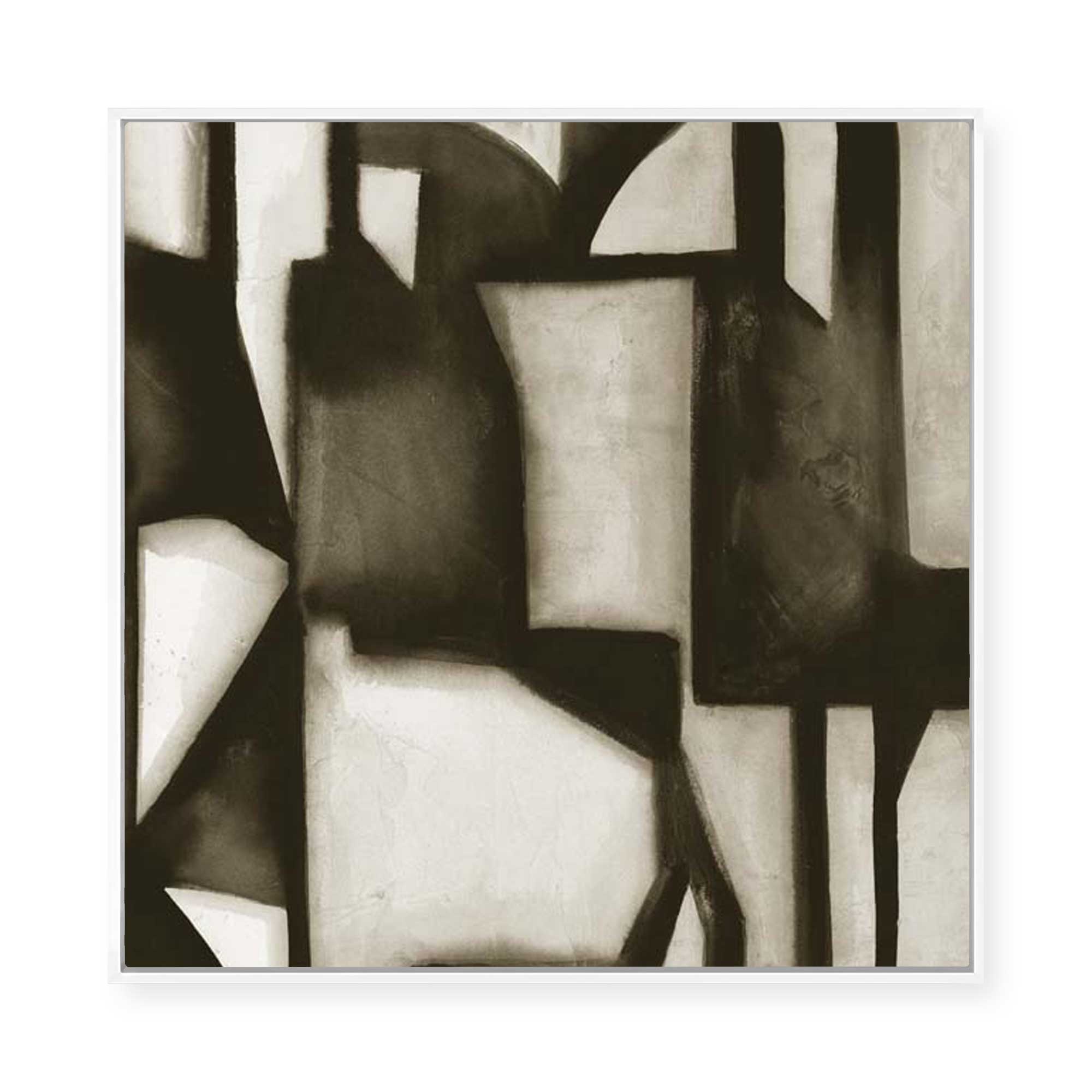 Geometric Shapes in Sepia I | Framed Canvas