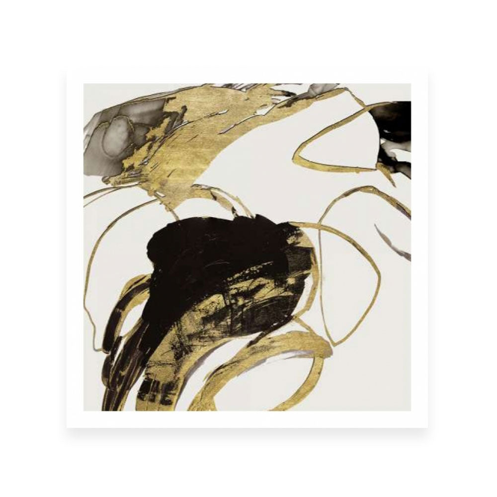 Gestural Black and Gold II