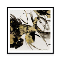 Gestural Black and Gold I