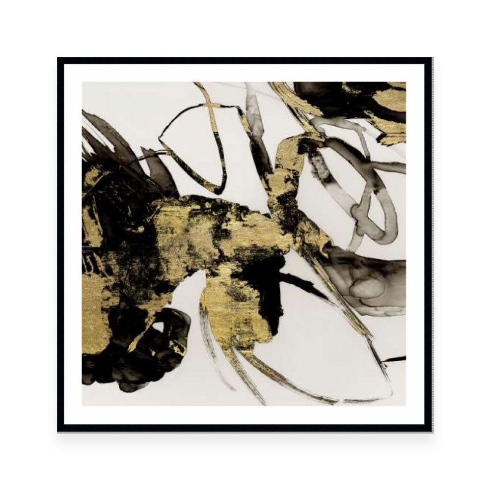 Gestural Black and Gold I