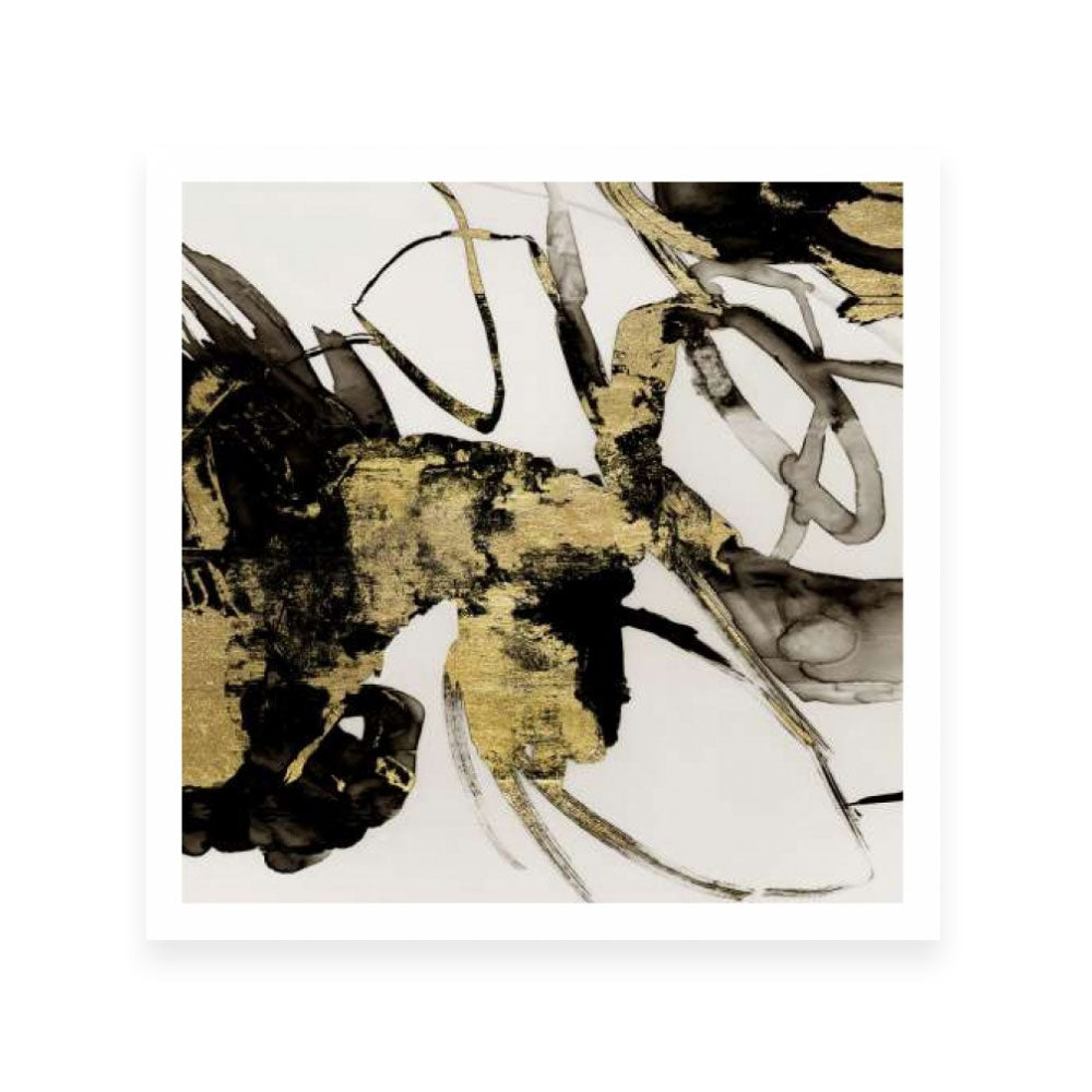Gestural Black and Gold I