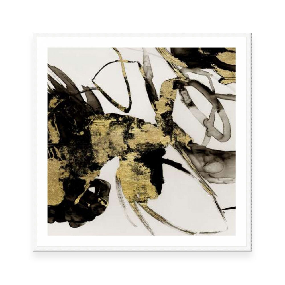 Gestural Black and Gold I