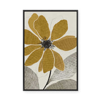 Golden Flower | Framed Canvas