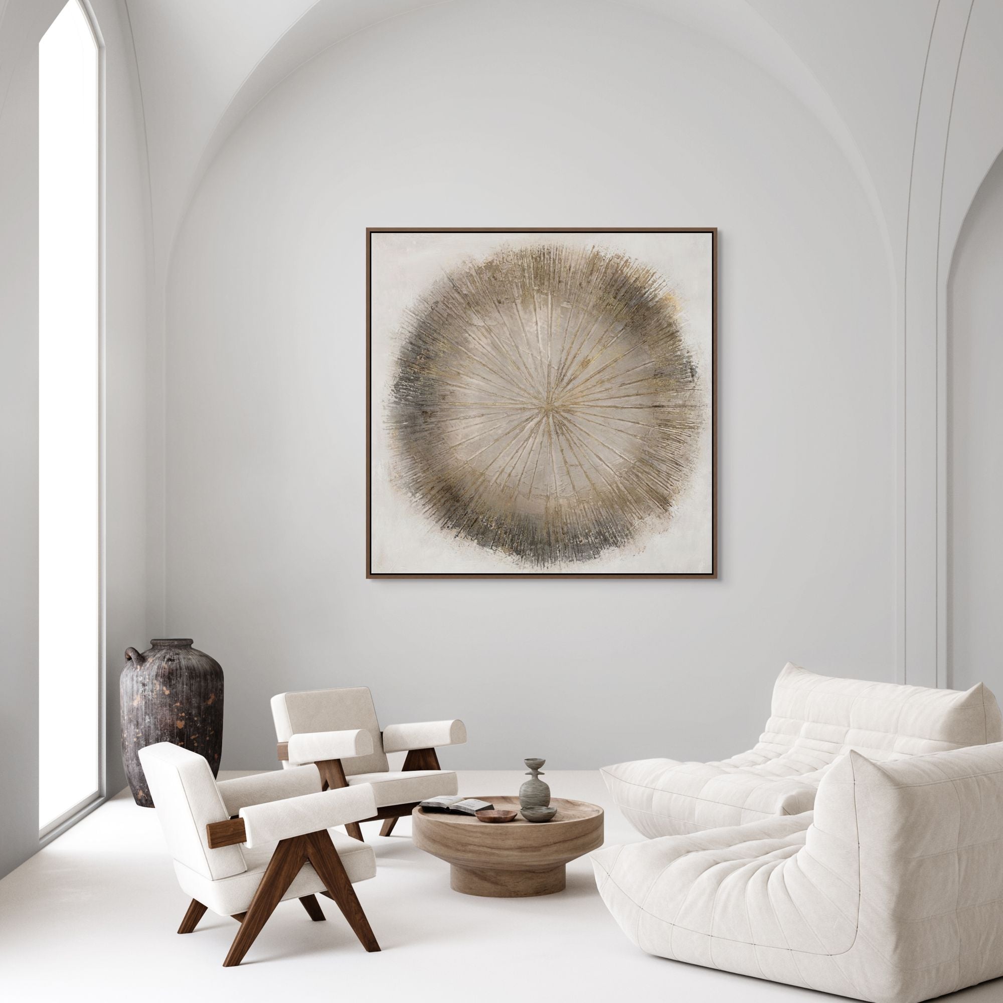 Golden Sphere II | Framed Canvas