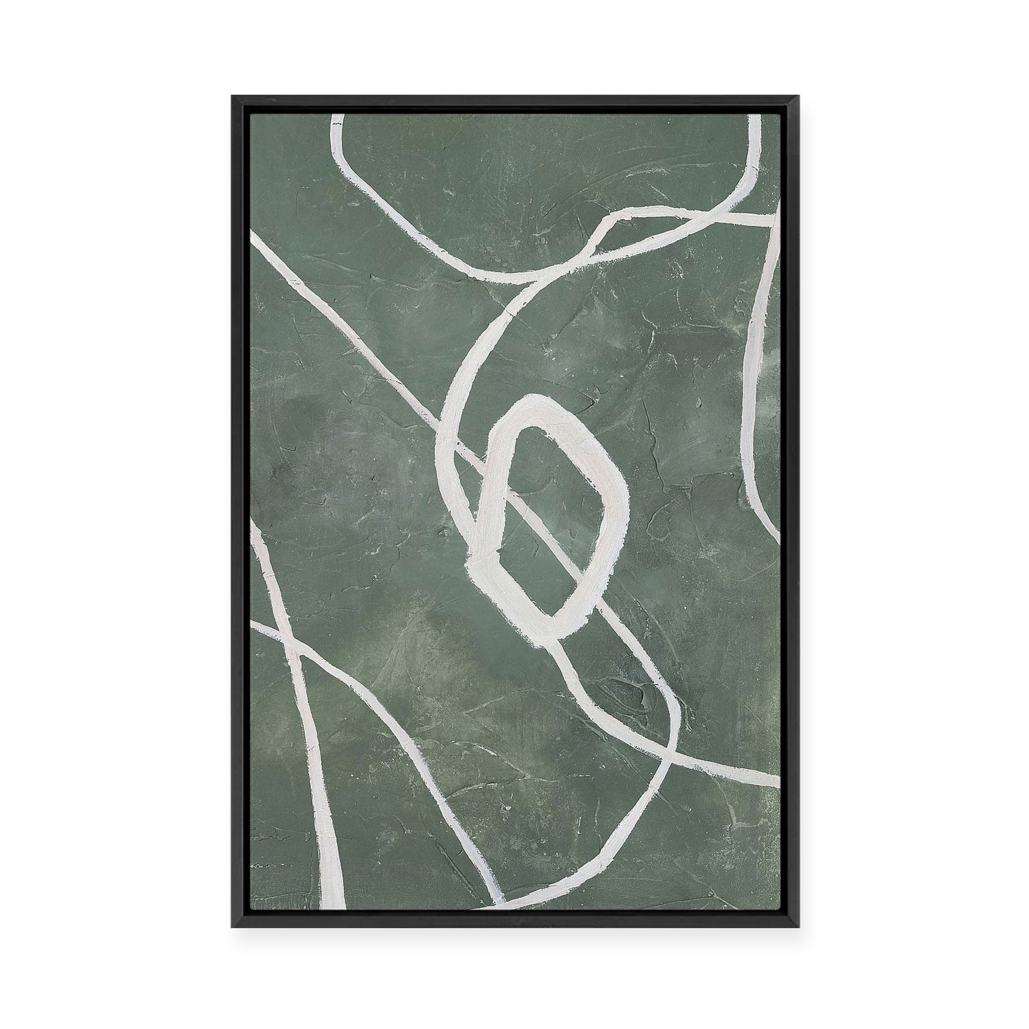 Green Grafica | Framed Canvas