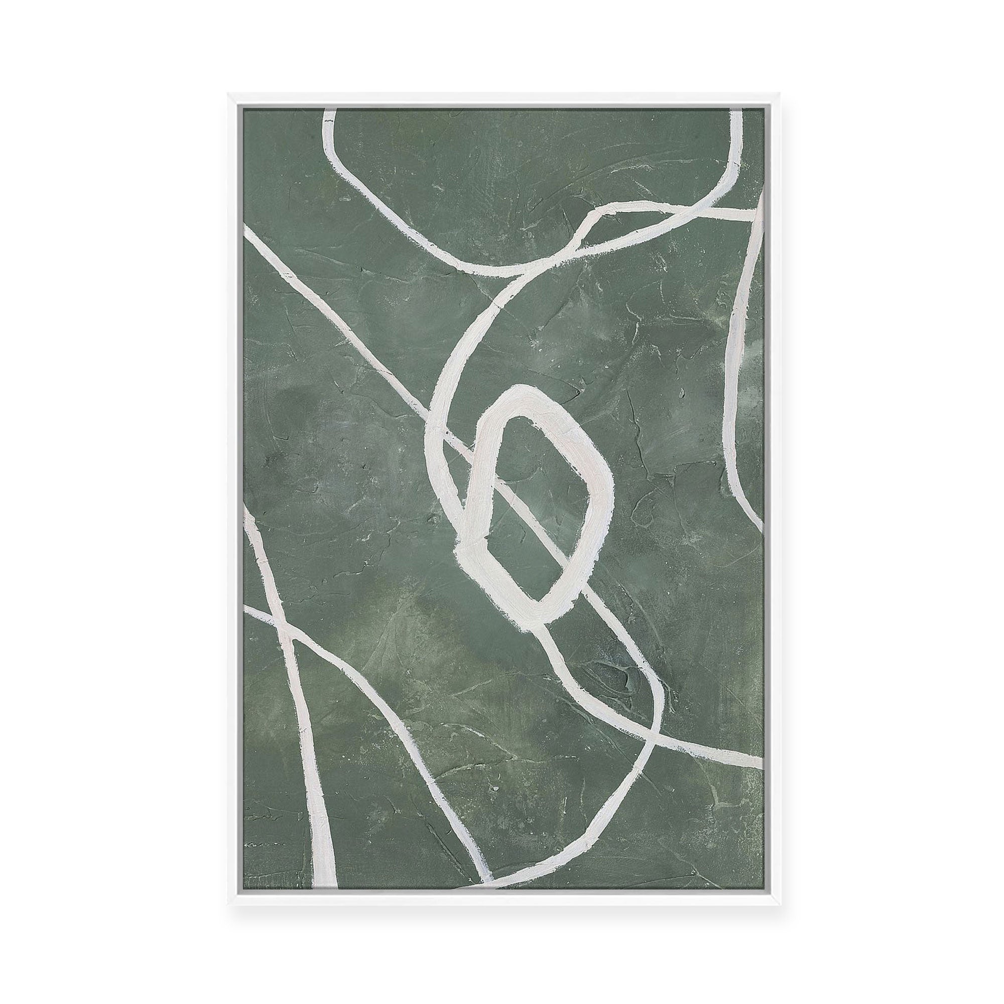 Green Grafica | Framed Canvas
