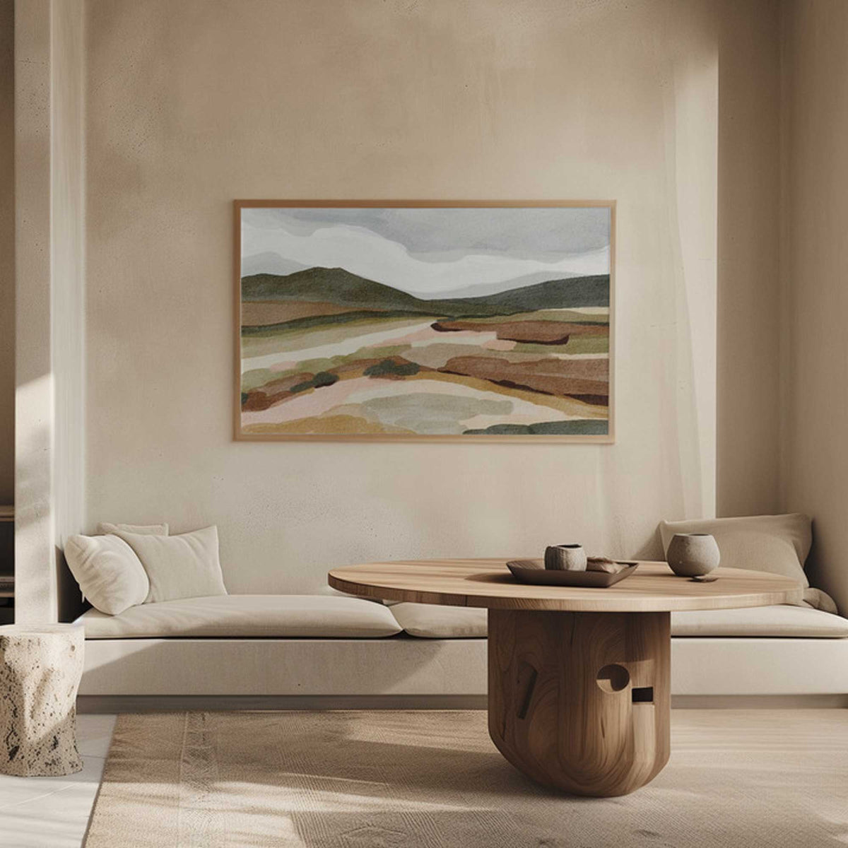 Green Hill View | Framed Canvas