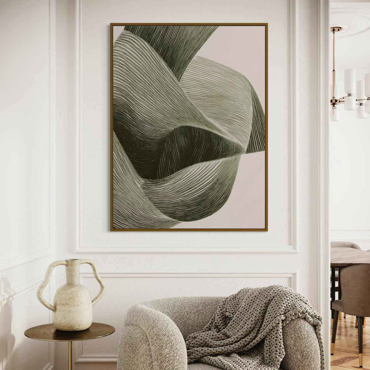 Green Pigment | Framed Canvas