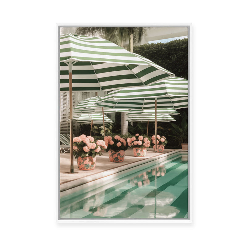 Green Pool I | Framed Canvas