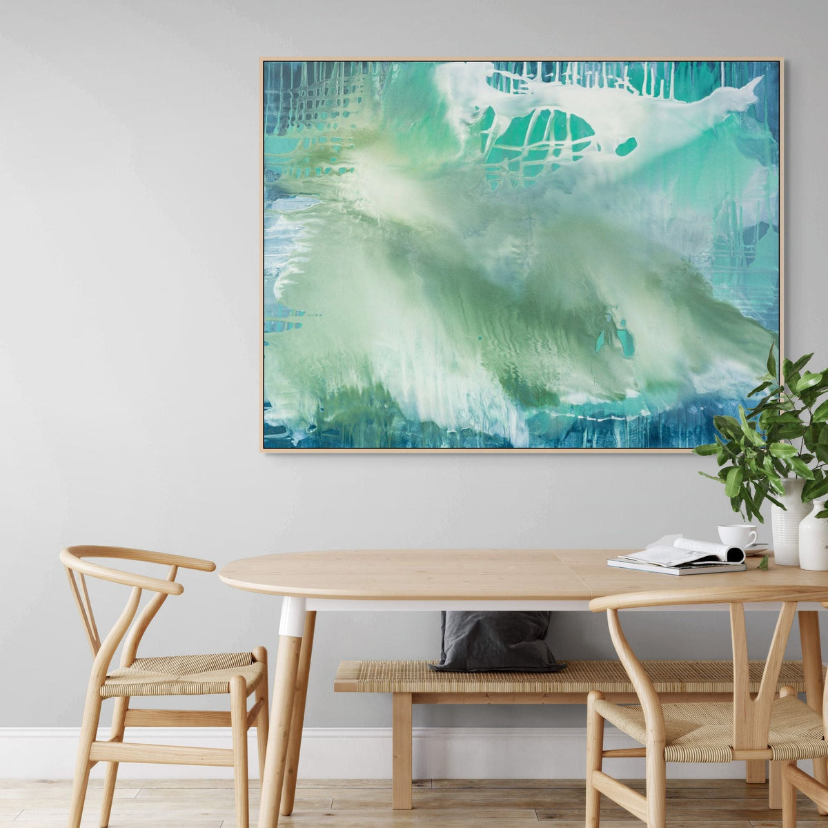 Green Primeval | Framed Canvas