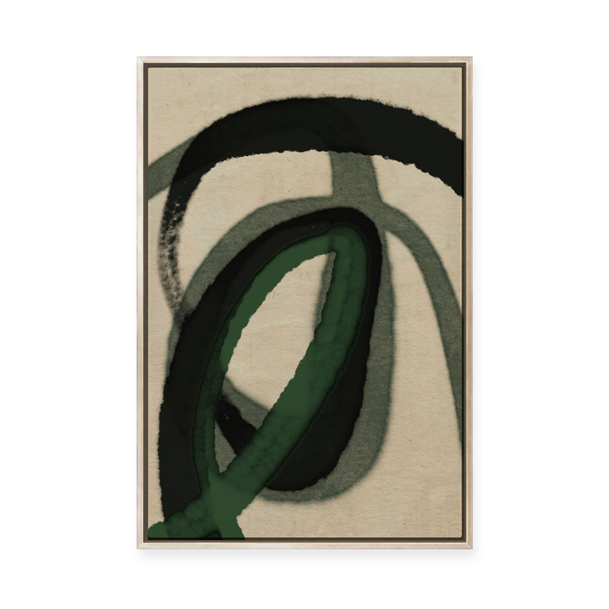 Green Water Colour | Framed Canvas