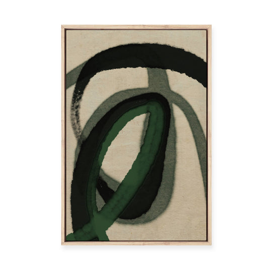 Green Water Colour | Framed Canvas