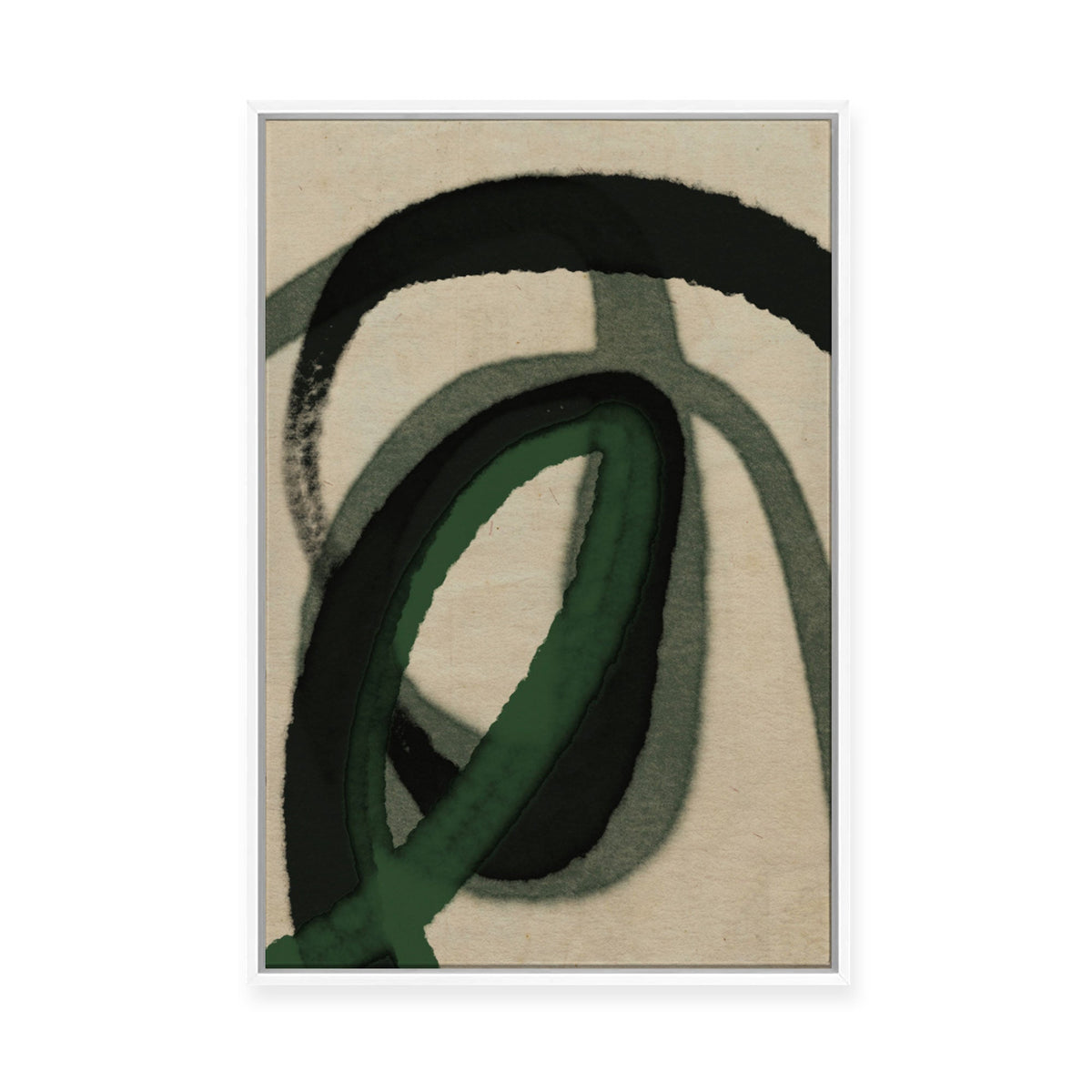 Green Water Colour | Framed Canvas
