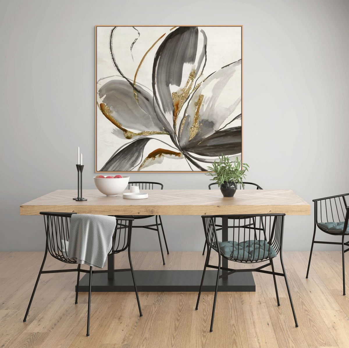 Grey Glory II | Framed Canvas