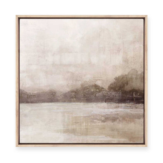 Hazy Shoreline | Framed Canvas