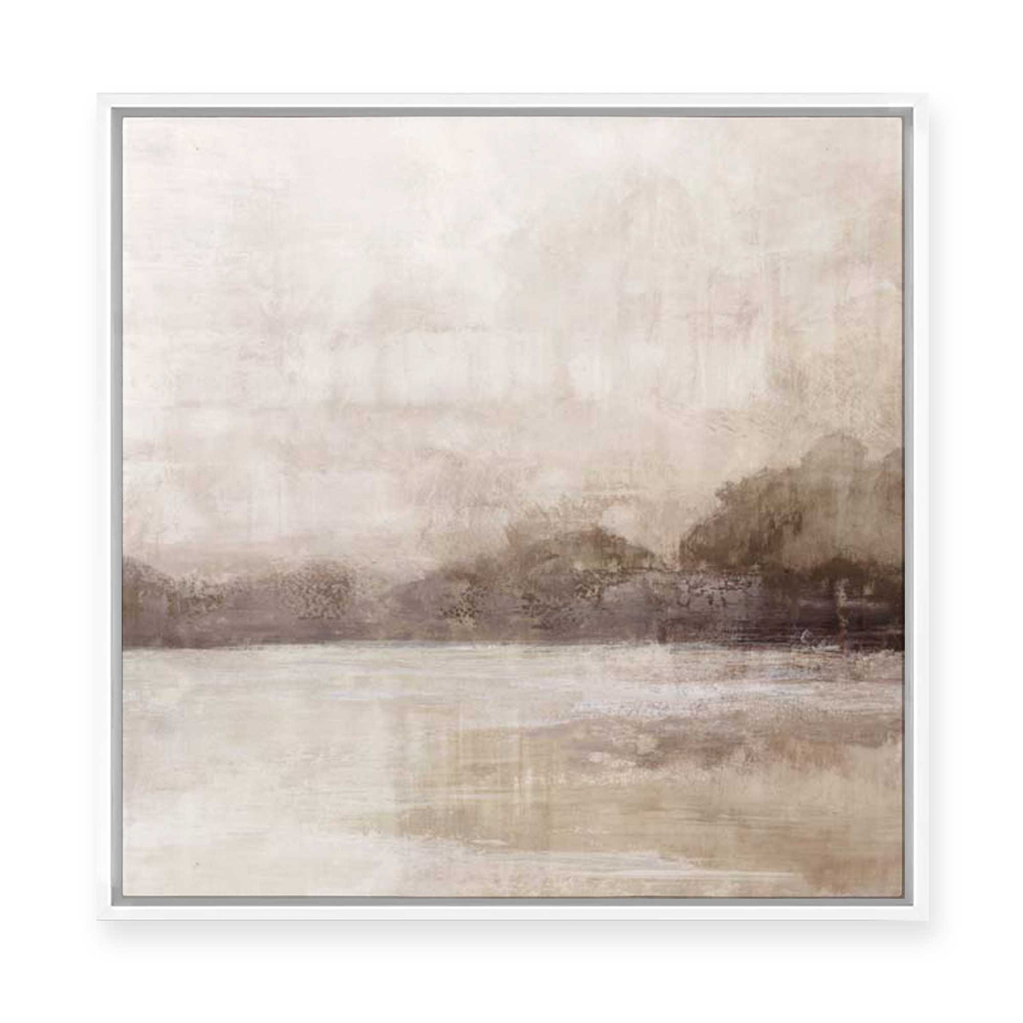 Hazy Shoreline | Framed Canvas
