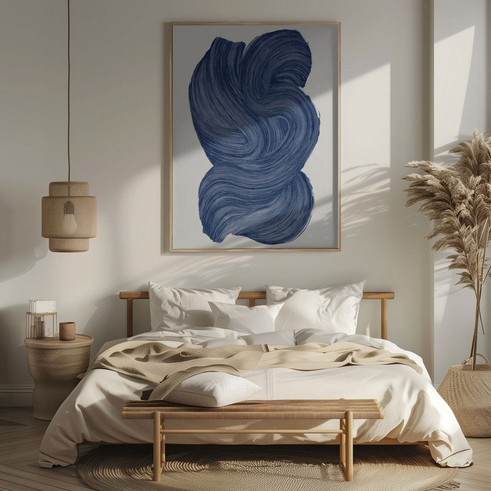 Indigo Pigment II | Framed Canvas