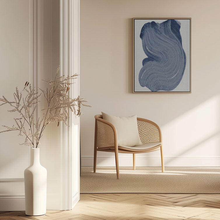 Indigo Pigment I | Framed Canvas