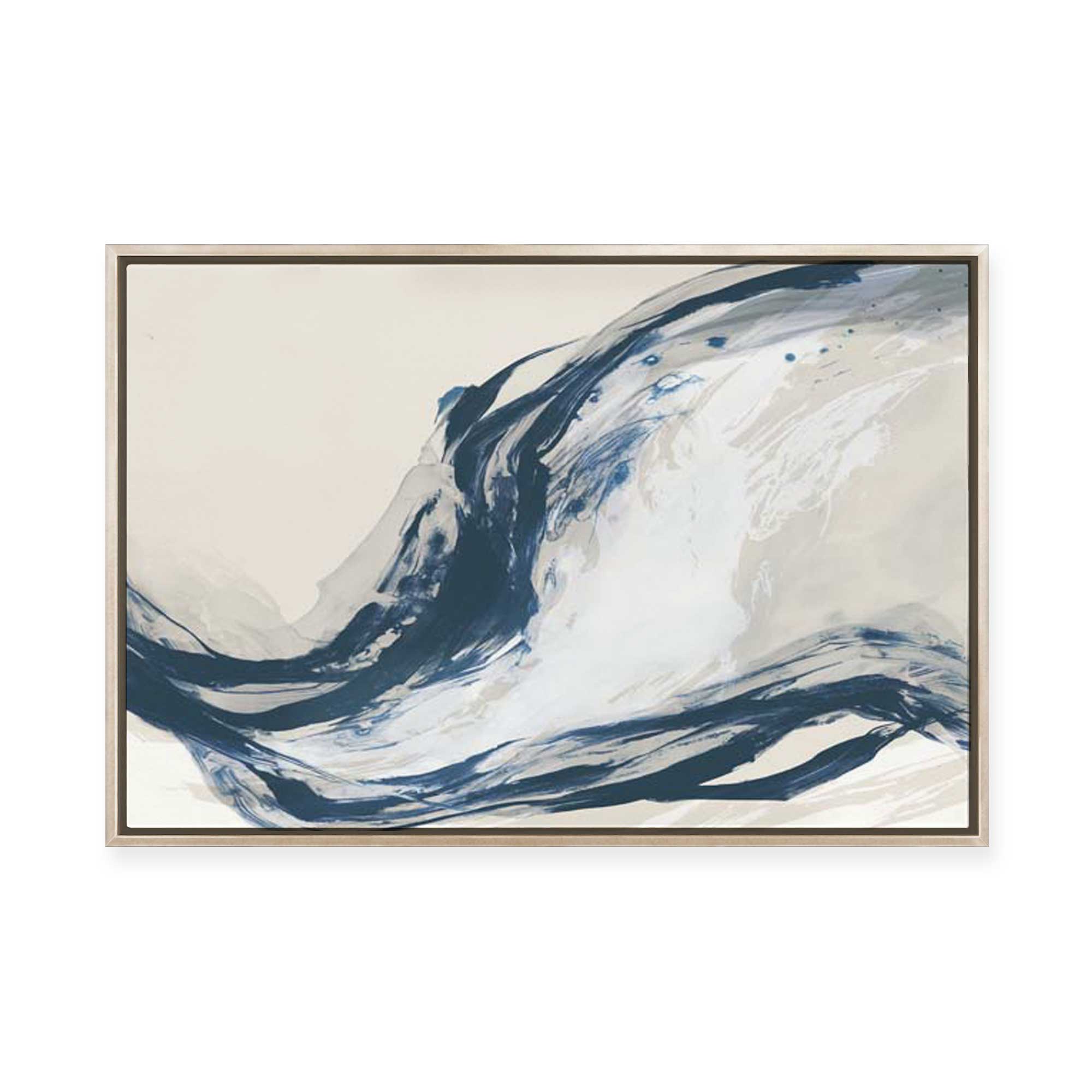 Indigo Surge | Framed Canvas