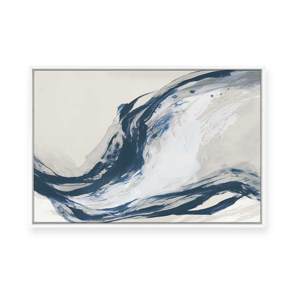 Indigo Surge | Framed Canvas