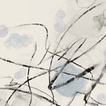 Ink Trails on Soft Blue Mist II