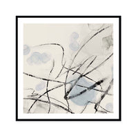 Ink Trails on Soft Blue Mist II