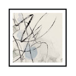 Ink Trails on Soft Blue Mist I