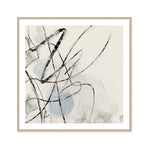 Ink Trails on Soft Blue Mist I