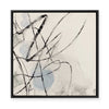 Ink Trails on Soft Blue Mist I | Framed Canvas
