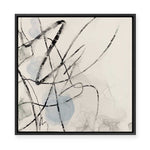 Ink Trails on Soft Blue Mist I | Framed Canvas