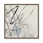 Ink Trails on Soft Blue Mist I | Framed Canvas