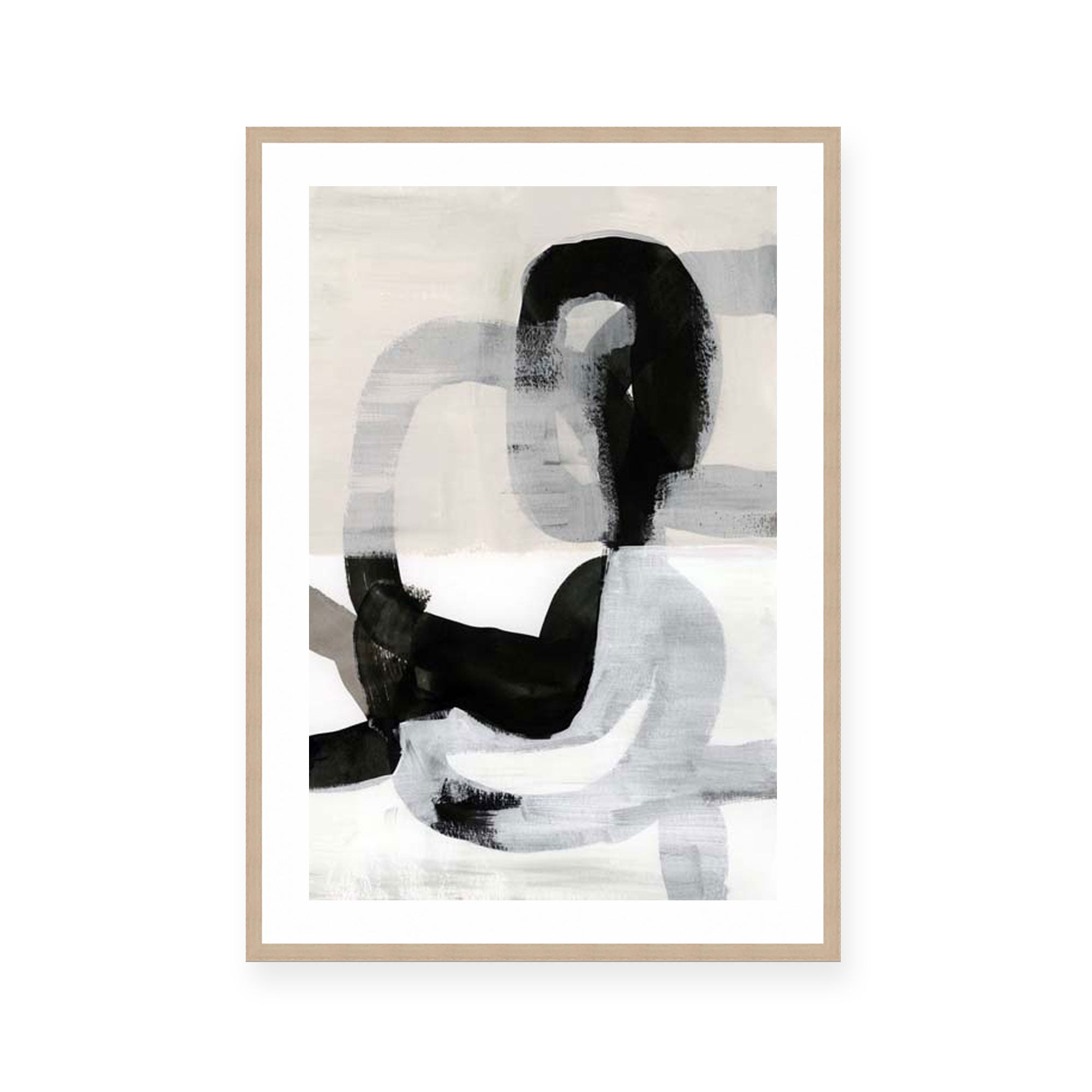 Interwoven Monochrome Shapes I