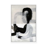 Interwoven Monochrome Shapes I | Framed Canvas
