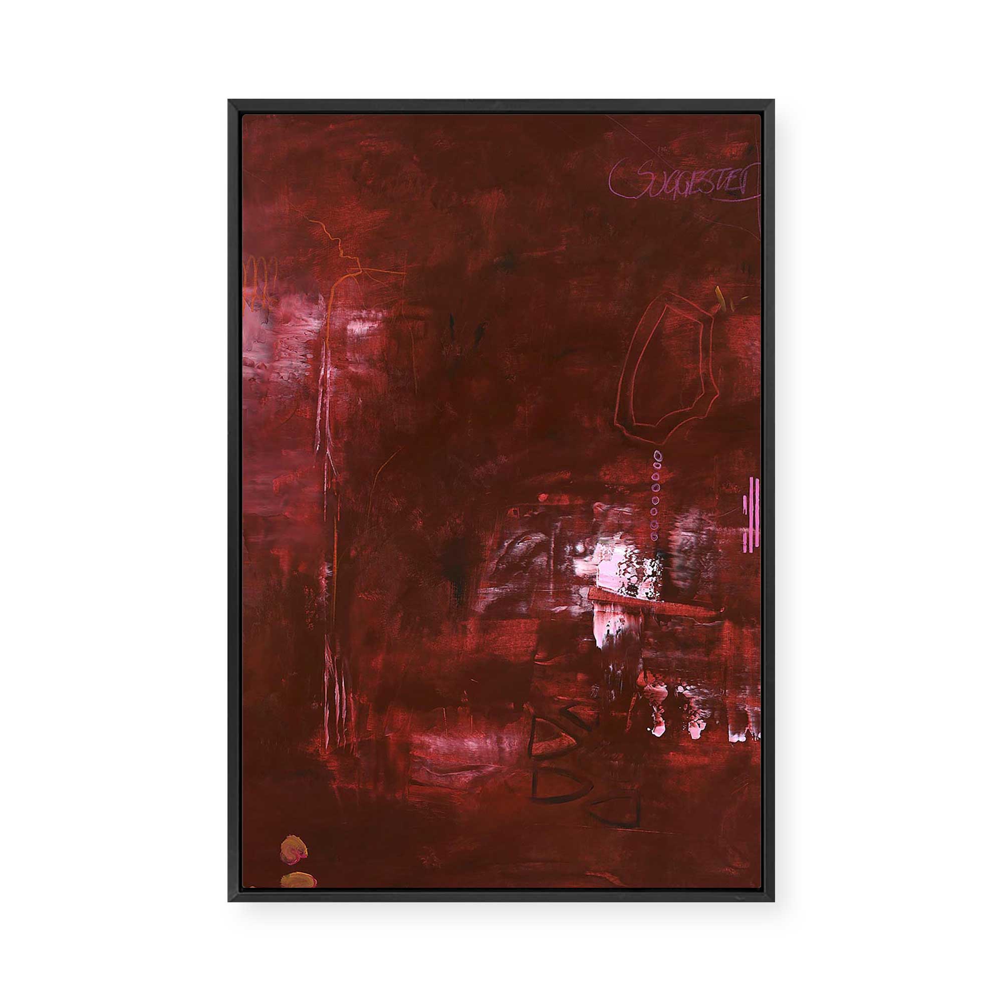 Invisible Red | Framed Canvas