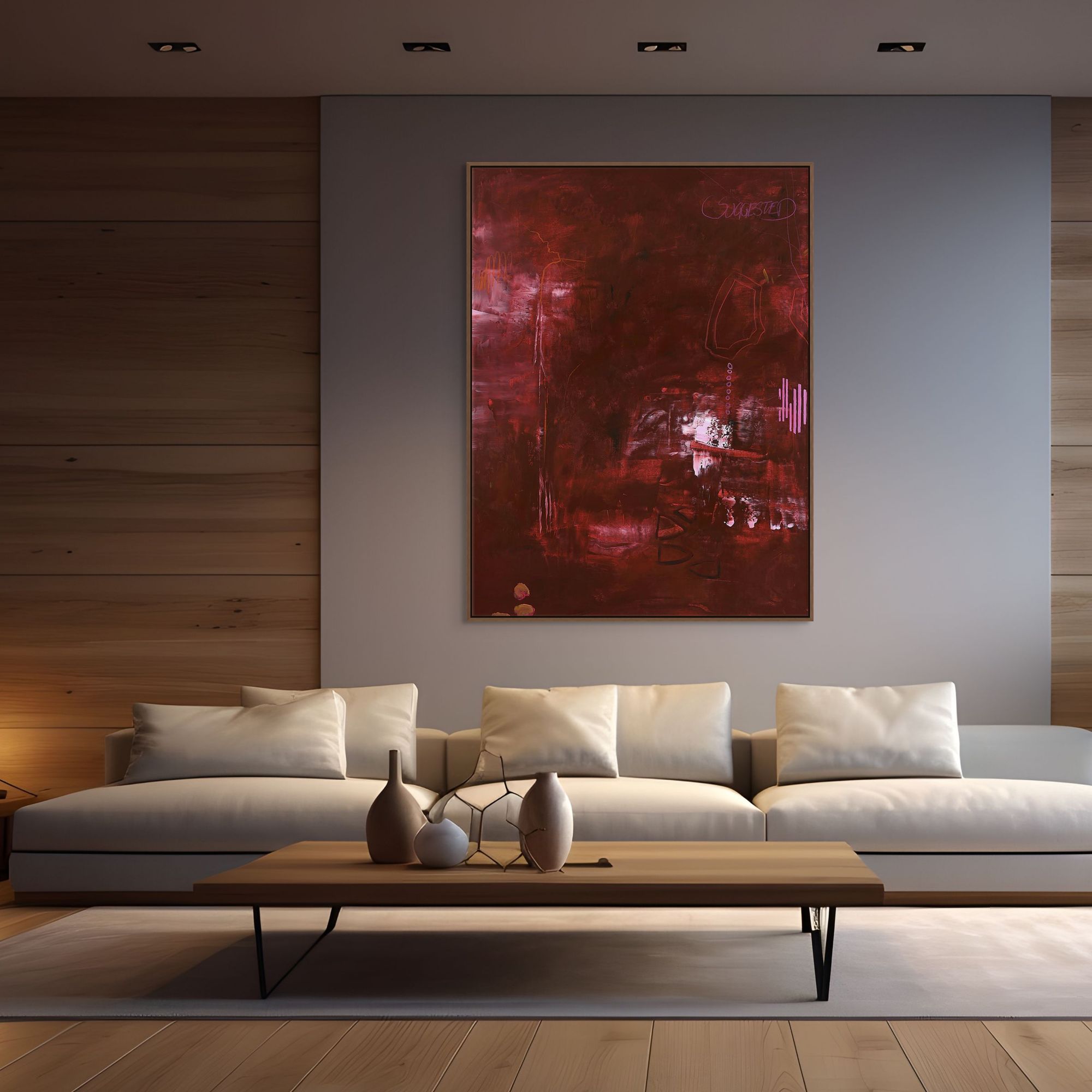 Invisible Red | Framed Canvas