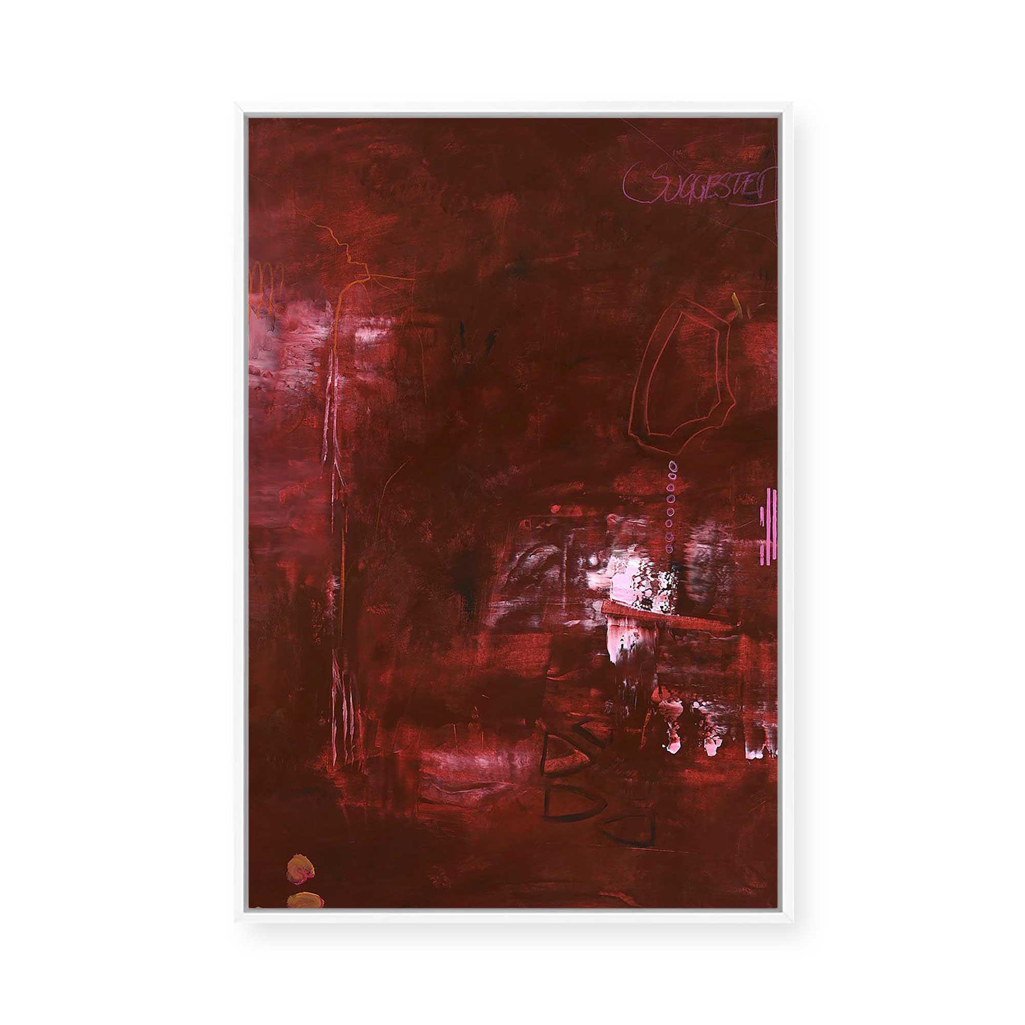 Invisible Red | Framed Canvas